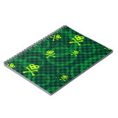 Groen Emo-patroon met cirkels Notitieboek (Linkerzijde)