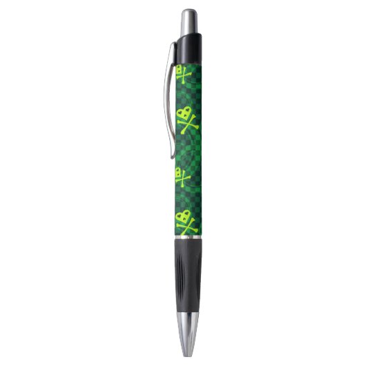 Groen Emo-patroon met cirkels Pen (Top (Verticaal))