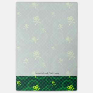 Groen Emo-patroon met cirkels Post-it® Notes