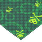 Groen Emo-patroon met cirkels Tafelkleed (Gekanteld)