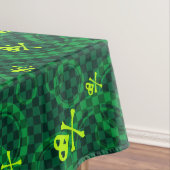 Groen Emo-patroon met cirkels Tafelkleed (Voorbeeld)