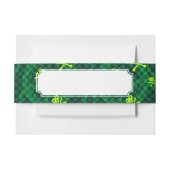 Groen Emo-patroon met cirkels Uitnodigingen Wikkel (Voorkant Voorbeeld)