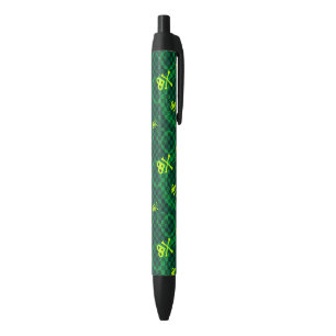Groen Emo-patroon met cirkels Zwarte Inkt Pen