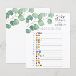 Groen - Emoji-plaatjesgokspel baby shower