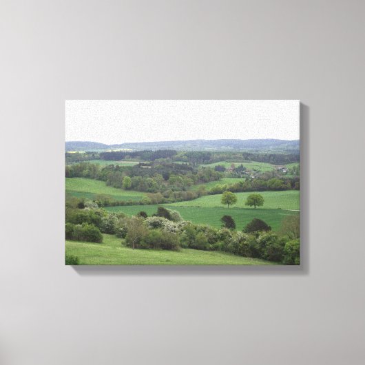 Groen en Aangenaam Land Uitgerekt Canvas Print (Voorkant)