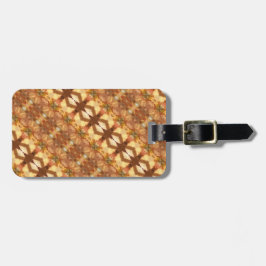 Groen en amber Ikat Zen Bagagelabel