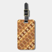 Groen en amber Ikat Zen Bagagelabel (Voorkant verticaal)
