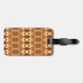 Groen en amber Ikat Zen Bagagelabel (Achterkant horizontaal)