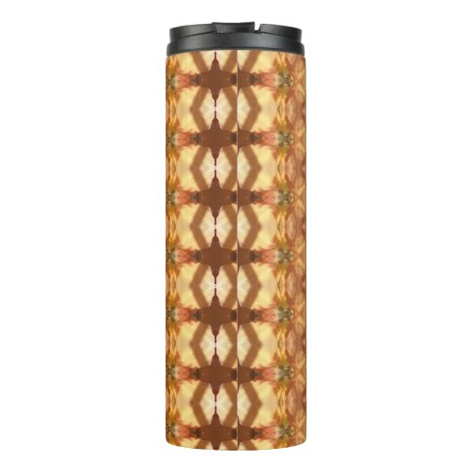 Groen en amber Ikat Zen Thermosbeker (Achterkant)