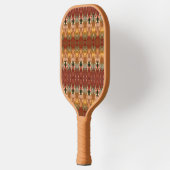 Groen en ambergeel Ikat 3 Pickleball Paddle (Links)