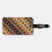 Groen en ambergeel Ikat 4 Bagagelabel (Achterkant horizontaal)
