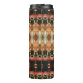 Groen en ambergeel Ikat 4 Thermosbeker (Achterkant)