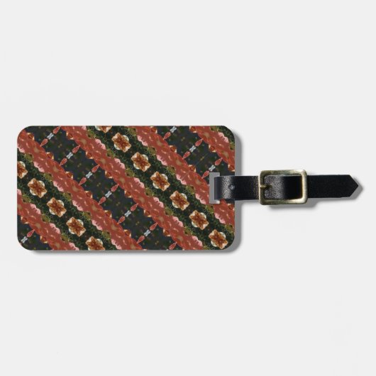 Groen en ambergeel Ikat 6 Bagagelabel (Voorkant horizontaal)