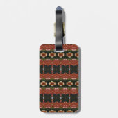 Groen en ambergeel Ikat 6 Bagagelabel (Achterkant verticaal)