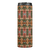 Groen en ambergeel Ikat 7 Thermosbeker (Achterkant)