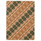 Groen en ambergeel Ikat 8 Klembord (Achterkant)