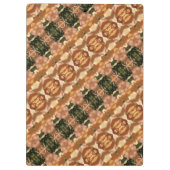 Groen en ambergeel Ikat 9 Klembord (Achterkant)