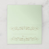 groen en Antiek goudhuwelijk Plaatskaartje (Buitenkant ongevouwen)