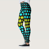 Groen en Aqua Polka Dot Pattern Leggings (Links)