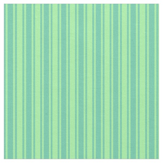 Groen en Aquamarine Lined Pattern Stof (Close Up)