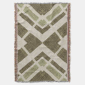 Groen en beige striped Pijlpatroon Drow Blanket Deken (Voorkant Verticaal)