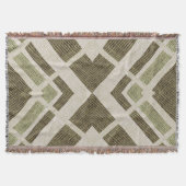 Groen en beige striped Pijlpatroon Drow Blanket Deken (Voorkant)