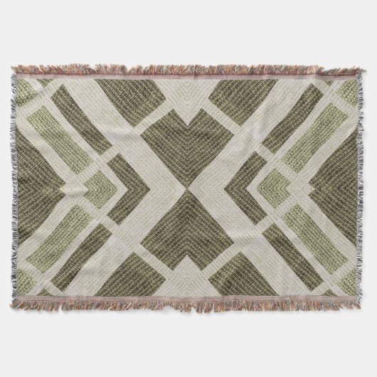 Groen en beige striped Pijlpatroon Drow Blanket Deken (Voorkant)