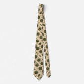 Groen en Beige Stropdas (Voorkant)