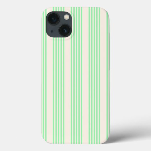 Groen en beige vijf strepen patroon Case-Mate iPhone case (Achterkant)