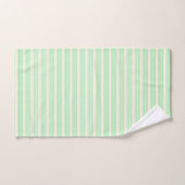 Groen en beige vijf strepen patroon handdoek (Handdoek)