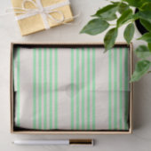 Groen en beige vijf strepen patroon tissuepapier (Geschenk)