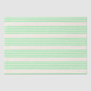 Groen en beige vijf strepen patroon tissuepapier