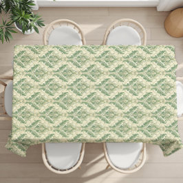 Groen en beige vintage botanische bloemenpatroon tafelkleed