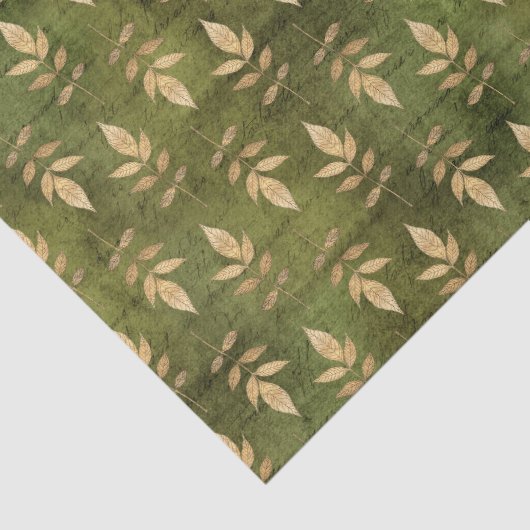 groen en bladgoud tissuepapier (Detail)