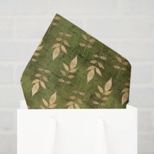  groen en bladgoud tissuepapier