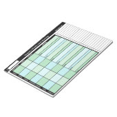 Groen en blauw Aangepast Wekelijks Notitieblok voo (Schuin)