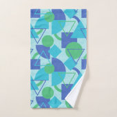 Groen en Blauw Abstract Ontwerp Bad Handdoek (Handdoek)