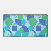 Groen en Blauw Abstract Ontwerp Bureaumat (Voorkant)