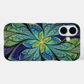 Groen en blauw Abstract patroon La Chanteuse IV Case-Mate iPhone Case (Achterkant (horizontaal))
