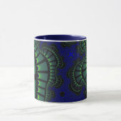 Groen en blauw achtervoegsel mok (Midden)