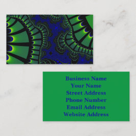 Groen en blauw achtervoegsel visitekaartje
