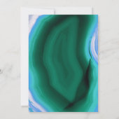 Groen en blauw agaatsegment en vrijgezellenfeest l kaart (Achterkant)