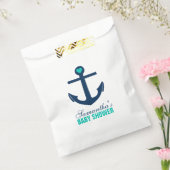 Groen en blauw anker bedankzakje (Gezegeld)