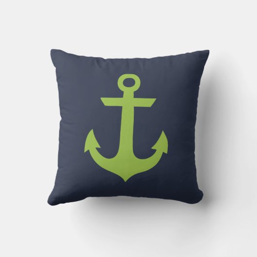Groen en blauw anker kussen (Achterkant)