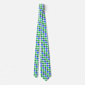 Groen en Blauw Argyle Aangepast Stropdas (Achterkant)