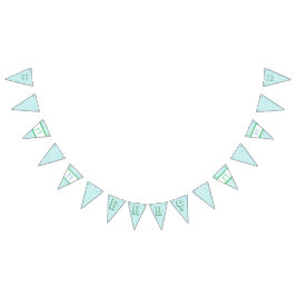 Groen en blauw Baby shower Garland Banner
