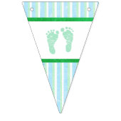 Groen en blauw Baby shower Garland Banner (Derde vlag)