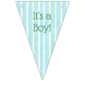 Groen en blauw Baby shower Garland Banner (Eerste vlag)