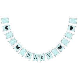 Groen en blauw Baby shower Garland Banner