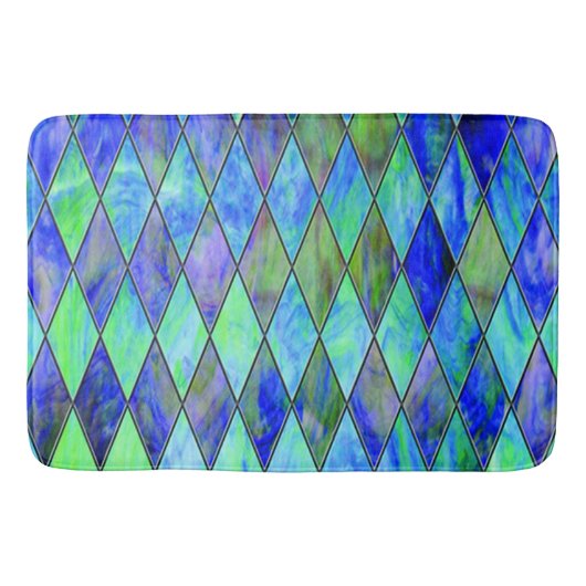 Groen en blauw badmat (Voorkant)